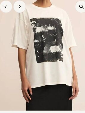 NWT Z SUPPLY Dance more Dances disco ball tee in sea salt small